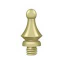 Deltana [DSWT3-UNL] Solid Brass Door Butt Hinge Finial - Windsor - Polished Brass (Unlacquered) Finish - 1/2" Dia.