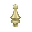 Deltana [DSWT3-UNL] Solid Brass Door Butt Hinge Finial - Windsor - Polished Brass (Unlacquered) Finish - 1/2&quot; Dia.