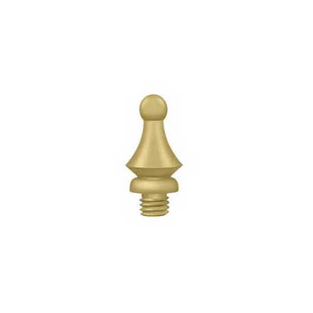 Deltana [DSWT4] Solid Brass Door Butt Hinge Finial - Windsor - Brushed Brass Finish - 1/2&quot; Dia.