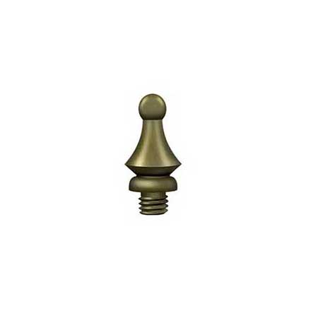 Deltana [DSWT5] Solid Brass Door Butt Hinge Finial - Windsor - Antique Brass Finish - 1/2&quot; Dia.