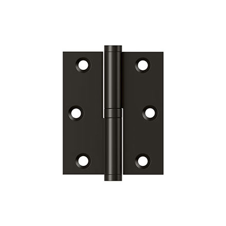 Deltana [DSBLO3025U10B-LH] Solid Brass Door Lift Off Hinge - Left Hand - Oil Rubbed Bronze Finish  - 3&quot; H x 2 1/2&quot; W