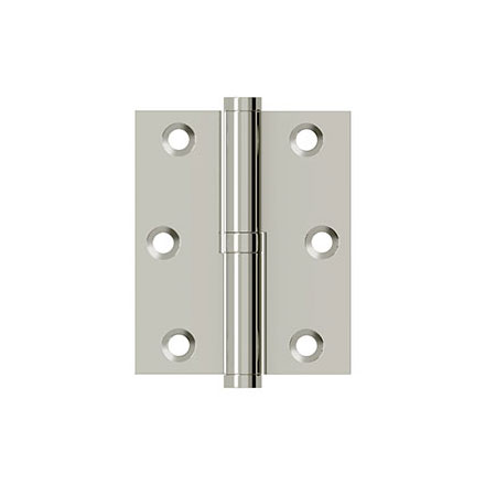 Deltana [DSBLO3025U14-LH] Solid Brass Door Lift Off Hinge - Left Hand - Polished Nickel Finish  - 3&quot; H x 2 1/2&quot; W