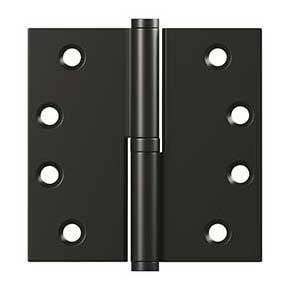 Deltana [DSBLO410B-LH] Solid Brass Door Lift Off Hinge - Left Hand - Oil Rubbed Bronze Finish - 4" H x 4" W