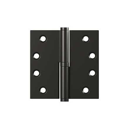 Deltana [DSBLO410B-LH] Solid Brass Door Lift Off Hinge - Left Hand - Oil Rubbed Bronze Finish  - 4" H x 4" W