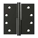 Deltana [DSBLO410B-LH] Solid Brass Door Lift Off Hinge - Left Hand - Oil Rubbed Bronze Finish  - 4" H x 4" W