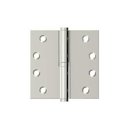 Deltana [DSBLO414-RH] Solid Brass Door Lift Off Hinge - Right Hand - Polished Nickel Finish  - 4&quot; H x 4&quot; W