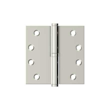Deltana [DSBLO414-RH] Solid Brass Door Lift Off Hinge - Right Hand - Polished Nickel Finish  - 4&quot; H x 4&quot; W
