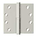 Deltana [DSBLO414-LH] Solid Brass Door Lift Off Hinge - Left Hand - Polished Nickel Finish  - 4&quot; H x 4&quot; W