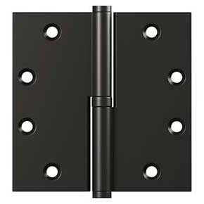 Deltana [DSBLO4510B-LH] Solid Brass Door Lift Off Hinge - Left Hand - Oil Rubbed Bronze Finish - 4 1/2" H x 4 1/2" W