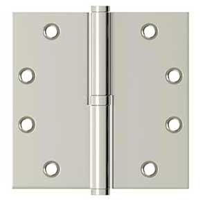 Deltana [DSBLO4514-RH] Solid Brass Door Lift Off Hinge - Right Hand - Polished Nickel Finish - 4 1/2" H x 4 1/2" W