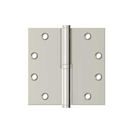 Deltana [DSBLO4514-RH] Solid Brass Door Lift Off Hinge - Right Hand - Polished Nickel Finish  - 4 1/2&quot; H x 4 1/2&quot; W