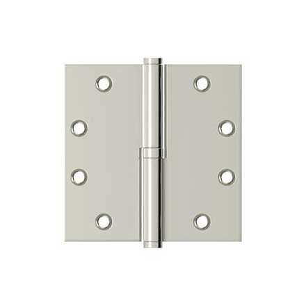 Deltana [DSBLO4514-LH] Solid Brass Door Lift Off Hinge - Left Hand - Polished Nickel Finish  - 4 1/2&quot; H x 4 1/2&quot; W