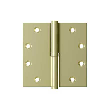 Deltana [DSBLO453UNL-RH] Solid Brass Door Lift Off Hinge - Right Hand - Polished Brass Unlacquered Finish  - 4 1/2&quot; H x 4 1/2&quot; W