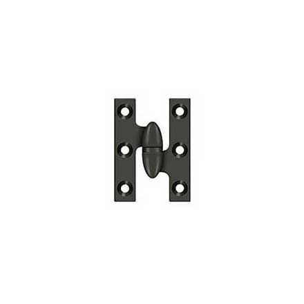 Deltana [OK2015U10B-R] Solid Brass Door Olive Knuckle Hinge - Right Handed - Oil Rubbed Bronze Finish - Pair - 2&quot; H x 1 1/2&quot; W