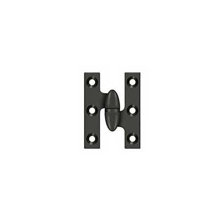 Deltana [OK2015U10B-R] Solid Brass Door Olive Knuckle Hinge - Right Handed - Oil Rubbed Bronze Finish - 2&quot; H x 1 1/2&quot; W