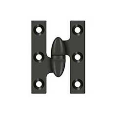 Deltana [OK2015U10B-L] Solid Brass Door Olive Knuckle Hinge - Left Handed - Oil Rubbed Bronze Finish - Pair - 2&quot; H x 1 1/2&quot; W
