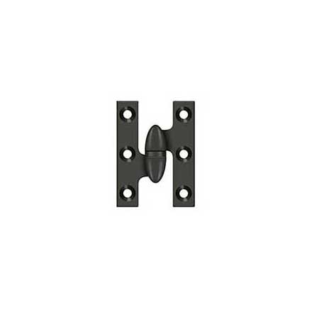 Deltana [OK2015U10B-L] Solid Brass Door Olive Knuckle Hinge - Left Handed - Oil Rubbed Bronze Finish - Pair - 2&quot; H x 1 1/2&quot; W