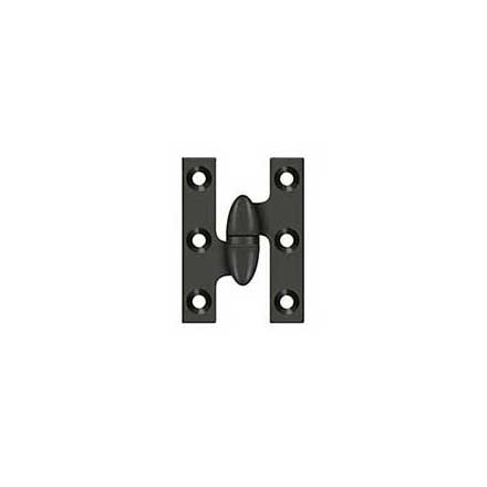 Deltana [OK2015U10B-L] Solid Brass Door Olive Knuckle Hinge - Left Handed - Oil Rubbed Bronze Finish - 2&quot; H x 1 1/2&quot; W