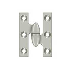 Deltana [OK2015U15-R] Solid Brass Door Olive Knuckle Hinge - Right Handed - Brushed Nickel Finish - Pair - 2&quot; H x 1 1/2&quot; W