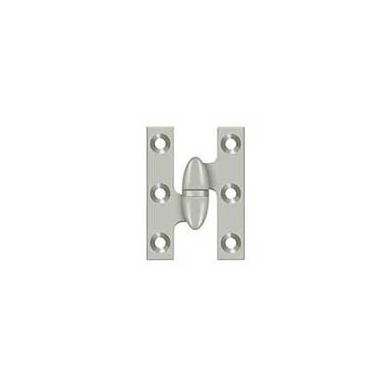 Deltana [OK2015U15-L] Solid Brass Door Olive Knuckle Hinge - Left Handed - Brushed Nickel Finish - 2&quot; H x 1 1/2&quot; W