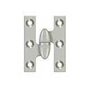 Deltana [OK2015U15-L] Solid Brass Door Olive Knuckle Hinge - Left Handed - Brushed Nickel Finish - Pair - 2&quot; H x 1 1/2&quot; W