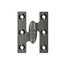 Deltana [OK2015U15A-L] Solid Brass Door Olive Knuckle Hinge - Left Handed - Antique Nickel Finish - Pair - 2&quot; H x 1 1/2&quot; W