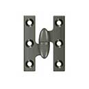 Deltana [OK2015U15A-L] Solid Brass Door Olive Knuckle Hinge - Left Handed - Antique Nickel Finish - 2" H x 1 1/2" W