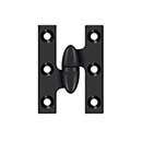 Deltana [OK2015U19-L] Solid Brass Door Olive Knuckle Hinge - Left Handed - Paint Black Finish - Pair - 2" H x 1 1/2" W