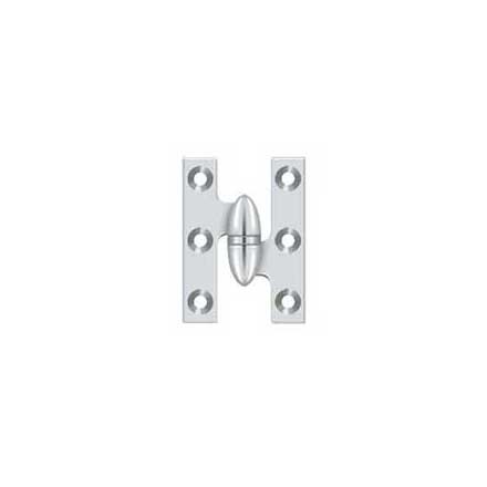 Deltana [OK2015U26-R] Solid Brass Door Olive Knuckle Hinge - Right Handed - Polished Chrome Finish - Pair - 2&quot; H x 1 1/2&quot; W