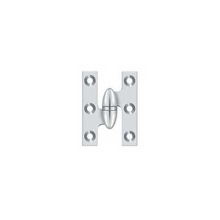 Deltana [OK2015U26-L] Solid Brass Door Olive Knuckle Hinge - Left Handed - Polished Chrome Finish - 2&quot; H x 1 1/2&quot; W