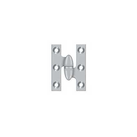 Deltana [OK2015U26D-R] Solid Brass Door Olive Knuckle Hinge - Right Handed - Brushed Chrome Finish - 2&quot; H x 1 1/2&quot; W