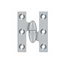 Deltana [OK2015U26D-R] Solid Brass Door Olive Knuckle Hinge - Right Handed - Brushed Chrome Finish - Pair - 2&quot; H x 1 1/2&quot; W