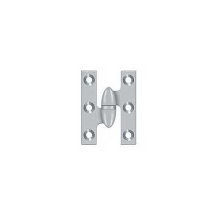 Deltana [OK2015U26D-L] Solid Brass Door Olive Knuckle Hinge - Left Handed - Brushed Chrome Finish - 2&quot; H x 1 1/2&quot; W