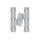 Deltana [OK2015U26D-L] Solid Brass Door Olive Knuckle Hinge - Left Handed - Brushed Chrome Finish - Pair - 2" H x 1 1/2" W
