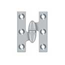Deltana [OK2015U26D-L] Solid Brass Door Olive Knuckle Hinge - Left Handed - Brushed Chrome Finish - Pair - 2&quot; H x 1 1/2&quot; W