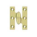 Deltana [OK2015U3-R] Solid Brass Door Olive Knuckle Hinge - Right Handed - Polished Brass Finish - Pair - 2&quot; H x 1 1/2&quot; W