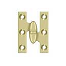 Deltana [OK2015U3UNL-R] Solid Brass Door Olive Knuckle Hinge - Right Handed - Polished Brass (Unlacquered) Finish - Pair - 2&quot; H x 1 1/2&quot; W
