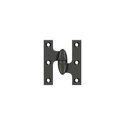 Deltana [OK2520U10B-R] Solid Brass Door Olive Knuckle Hinge - Right Handed - Oil Rubbed Bronze Finish - 2 1/2&quot; H x 2&quot; W