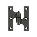 Deltana [OK2520U10B-R] Solid Brass Door Olive Knuckle Hinge - Right Handed - Oil Rubbed Bronze Finish - Pair - 2 1/2&quot; H x 2&quot; W