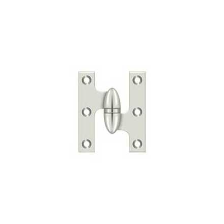 Deltana [OK2520U14-R] Solid Brass Door Olive Knuckle Hinge - Right Handed - Polished Nickel Finish - 2 1/2&quot; H x 2&quot; W