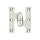 Deltana [OK2520U14-R] Solid Brass Door Olive Knuckle Hinge - Right Handed - Polished Nickel Finish - 2 1/2" H x 2" W