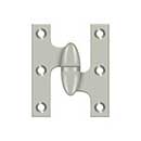 Deltana [OK2520U15-R] Solid Brass Door Olive Knuckle Hinge - Right Handed - Brushed Nickel Finish - Pair - 2 1/2&quot; H x 2&quot; W