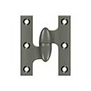 Deltana [OK2520U15A-L] Solid Brass Door Olive Knuckle Hinge - Left Handed - Antique Nickel Finish - Pair - 2 1/2&quot; H x 2&quot; W