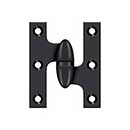 Deltana [OK2520U19-R] Solid Brass Door Olive Knuckle Hinge - Right Handed - Paint Black Finish - Pair - 2 1/2" H x 2" W