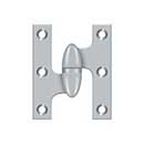 Deltana [OK2520U26D-L] Solid Brass Door Olive Knuckle Hinge - Left Handed - Brushed Chrome Finish - 2 1/2&quot; H x 2&quot; W