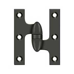 Deltana [OK3025B10B-R] Solid Brass Door Olive Knuckle Hinge - Right Handed - Oil Rubbed Bronze Finish - Pair - 3" H x 2 1/2" W