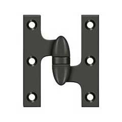 Deltana [OK3025B10B-R] Solid Brass Door Olive Knuckle Hinge - Right Handed - Oil Rubbed Bronze Finish - Pair - 3&quot; H x 2 1/2&quot; W