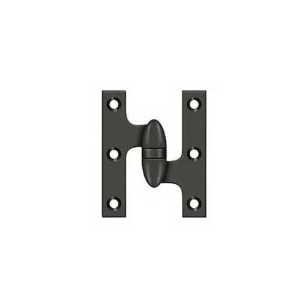 Deltana [OK3025B10B-R] Solid Brass Door Olive Knuckle Hinge - Right Handed - Oil Rubbed Bronze Finish - 3&quot; H x 2 1/2&quot; W