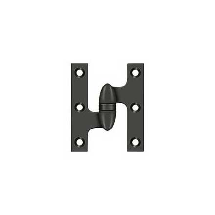Deltana [OK3025B10B-L] Solid Brass Door Olive Knuckle Hinge - Left Handed - Oil Rubbed Bronze Finish - Pair - 3&quot; H x 2 1/2&quot; W