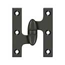 Deltana [OK3025B10B-L] Solid Brass Door Olive Knuckle Hinge - Left Handed - Oil Rubbed Bronze Finish - 3&quot; H x 2 1/2&quot; W